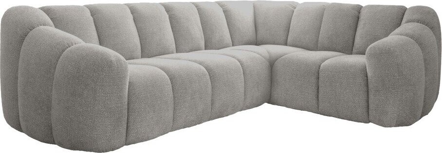 Světle šedá rohová pohovka (pravý roh/do L) Shell – Miuform