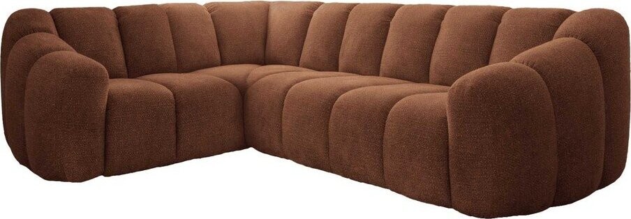 Rohová pohovka v terakotové barvě (levý roh/do L) Shell – Miuform