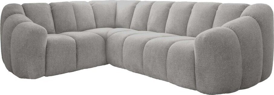 Světle šedá rohová pohovka (levý roh/do L) Shell – Miuform