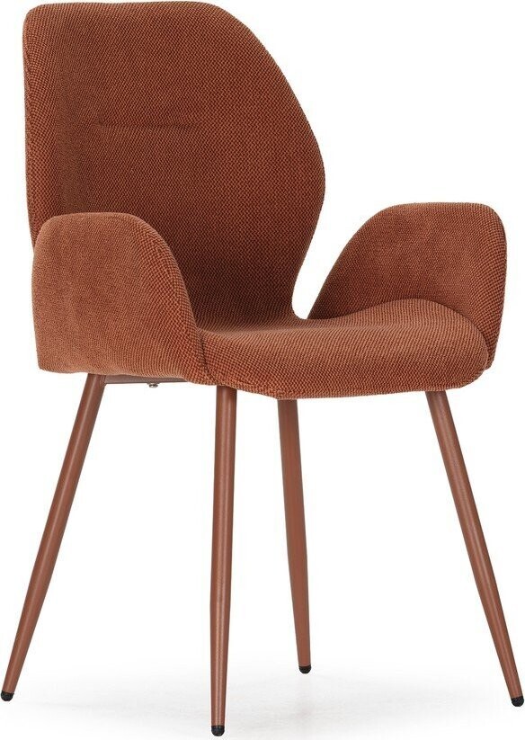 Čalouněná jídelní křesla v sadě 2 ks v terakotové barvě Ansu – Marckeric