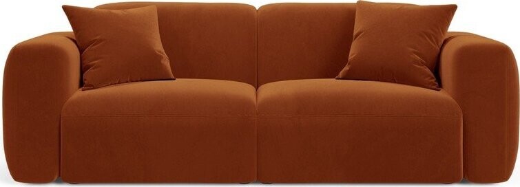 Sametová pohovka v terakotové barvě 220 cm Strino – Cosmopolitan Design