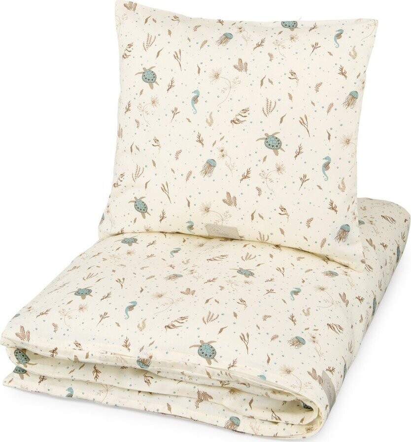 Světle žluté dětské povlečení do postýlky z Bio bavlny 70x100 cm Sea Garden – Cam Cam Copenhagen