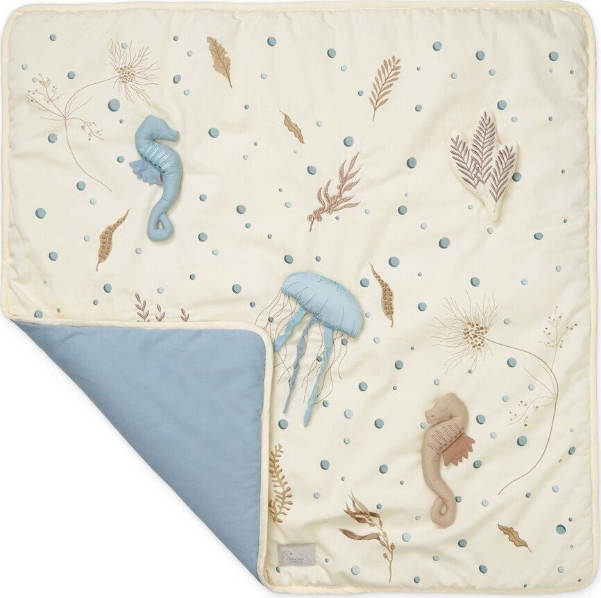 Světle žlutá dětská hrací podložka 80x80 cm Sea Garden – Cam Cam Copenhagen