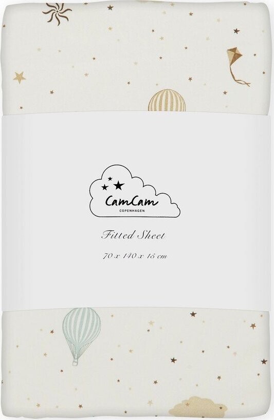 Slonovinové napínací dětské prostěradlo do postýlky z Bio bavlny 70x140 cm Dreamland – Cam Cam Copenhagen