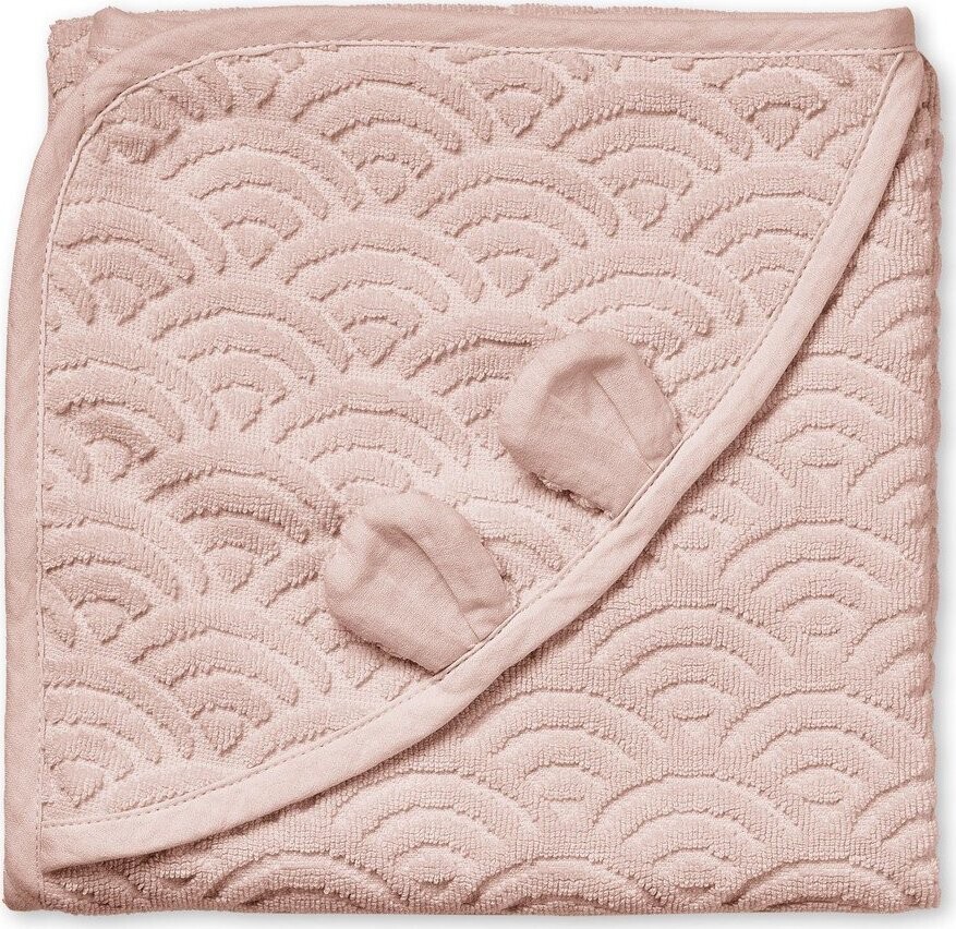 Starorůžová dětská osuška s kapucí z Bio bavlny 80x80 cm Dusty Rose – Cam Cam Copenhagen