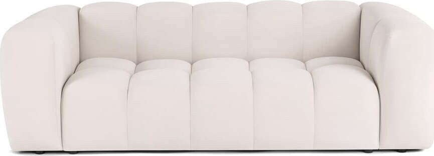 Krémová sametová pohovka 225 cm Cube - druhá jakost – Bonami Selection