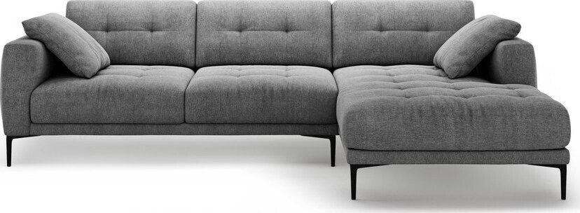 Šedá rohová pohovka (pravý roh/s lenoškou) Bemy – Micadoni