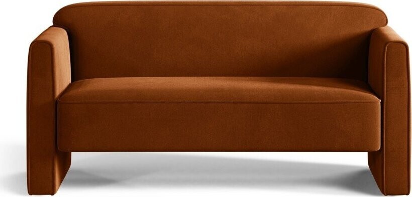 Sametová pohovka v terakotové barvě 140 cm Abby – Micadoni