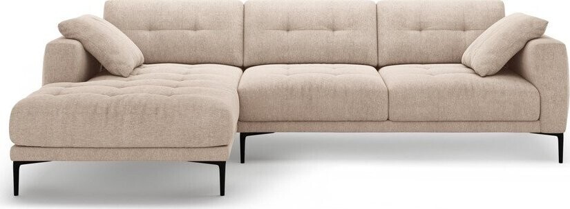 Světle hnědá rohová pohovka (levý roh/s lenoškou) Bemy – Micadoni