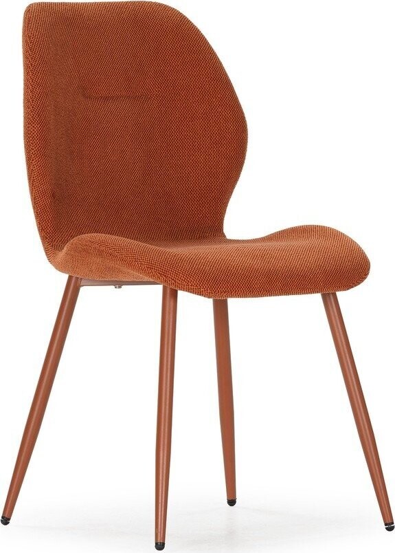 Čalouněné jídelní židle v sadě 4 ks v terakotové barvě Ansu – Marckeric
