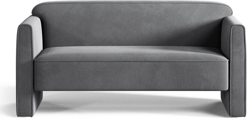 Šedá sametová pohovka 140 cm Abby – Micadoni