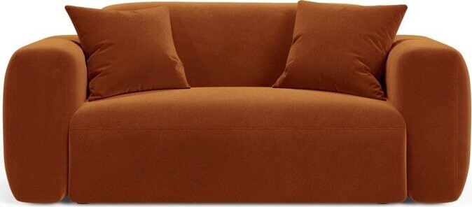 Sametová pohovka v terakotové barvě 180 cm Strino – Cosmopolitan Design