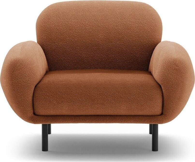 Křeslo z textilie bouclé v terakotové barvě Poppy – Micadoni