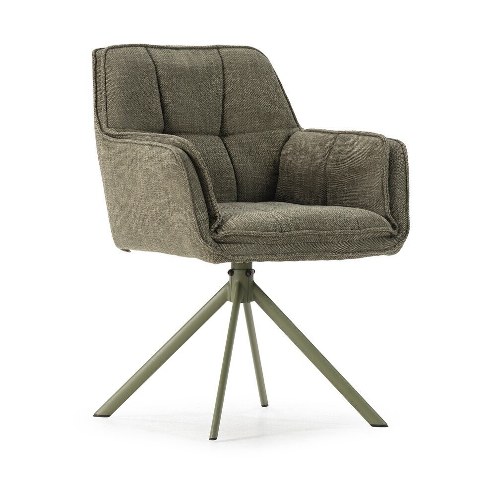 Zelená čalouněná jídelní křesla v sadě 2 ks Keiko – Marckeric