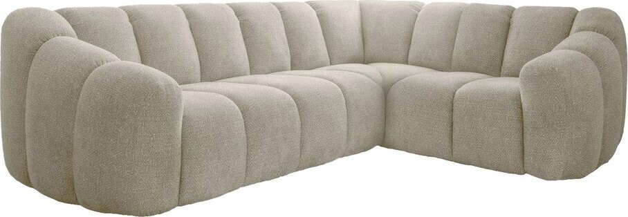 Béžová rohová pohovka (pravý roh/do L) Shell – Miuform