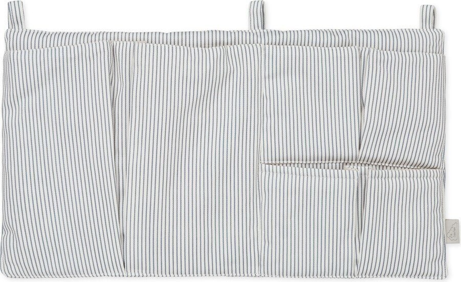 Světle modrý kapsář na dětskou postýlku z Bio bavlny 42 cm Classic Stripes Blue – Cam Cam Copenhagen