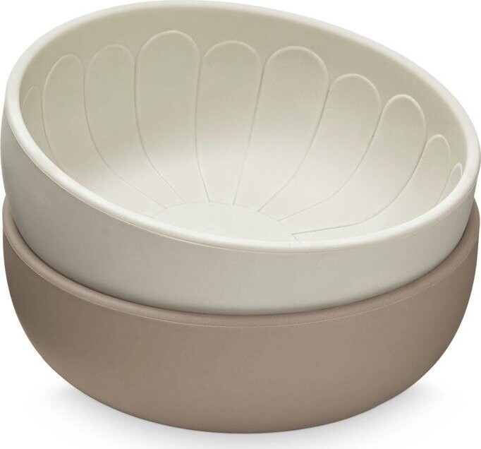 Béžové silikonové dětské misky v sadě 2 ks ø 13,5 cm Earth – Cam Cam Copenhagen
