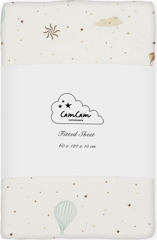 Slonovinové napínací dětské prostěradlo do postýlky z Bio bavlny 60x120 cm Dreamland – Cam Cam Copenhagen