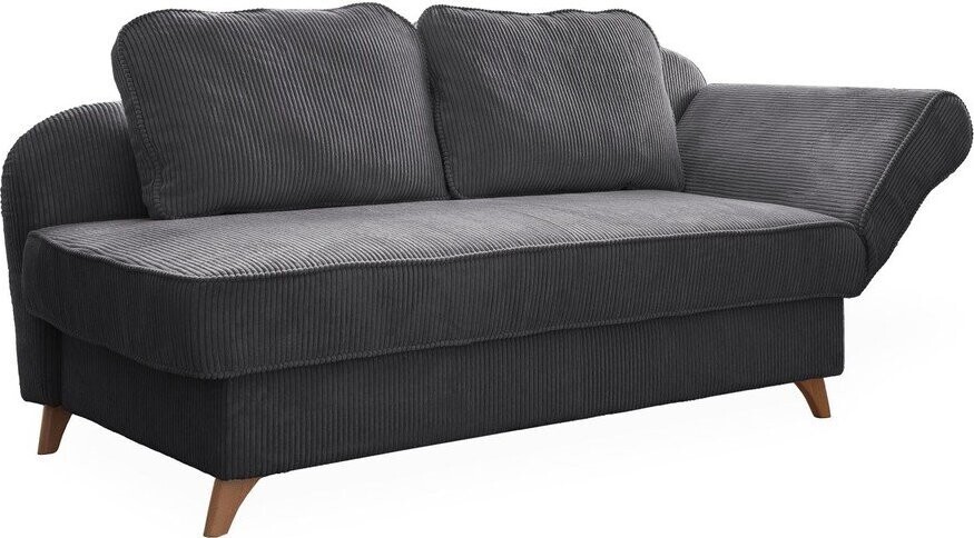 Šedá manšestrová lenoška (pravý roh) Chic Charlotte – Miuform