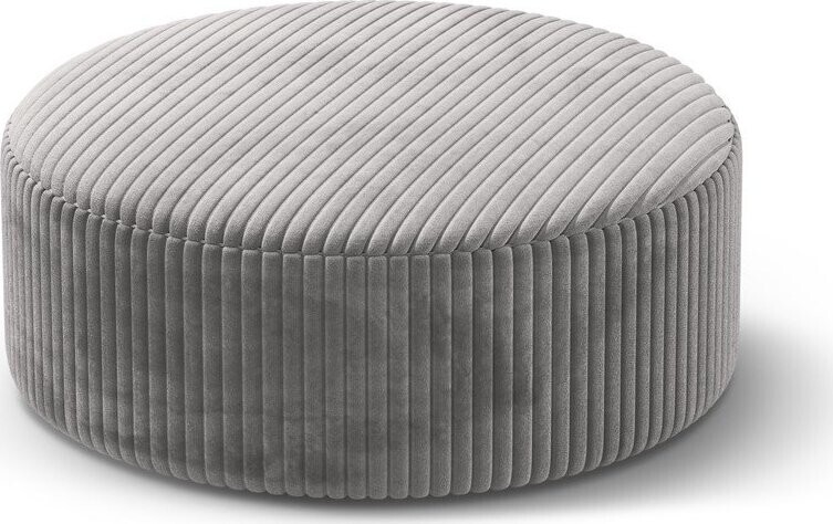 Světle šedý manšestrový taburet Dia – Micadoni