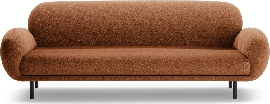 Pohovka z textilie bouclé v terakotové barvě 208 cm Poppy – Micadoni