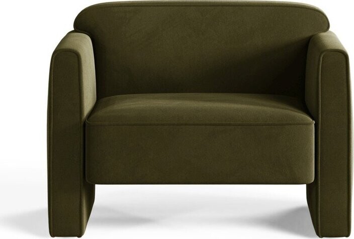 Zelené sametové křeslo Abby – Micadoni