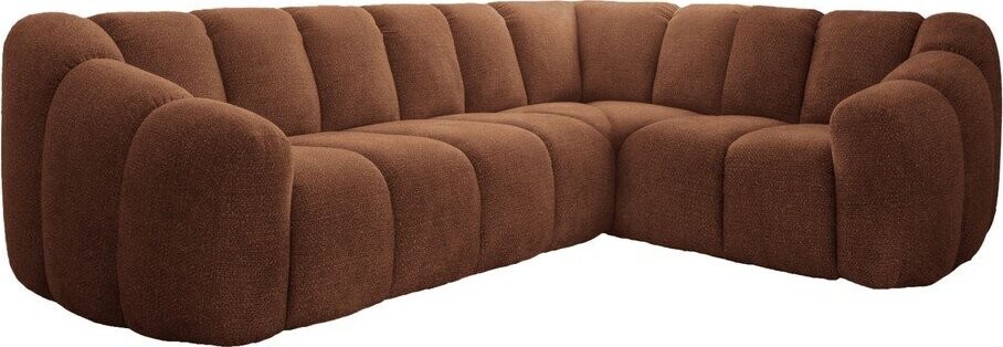 Rohová pohovka v terakotové barvě (pravý roh/do L) Shell – Miuform