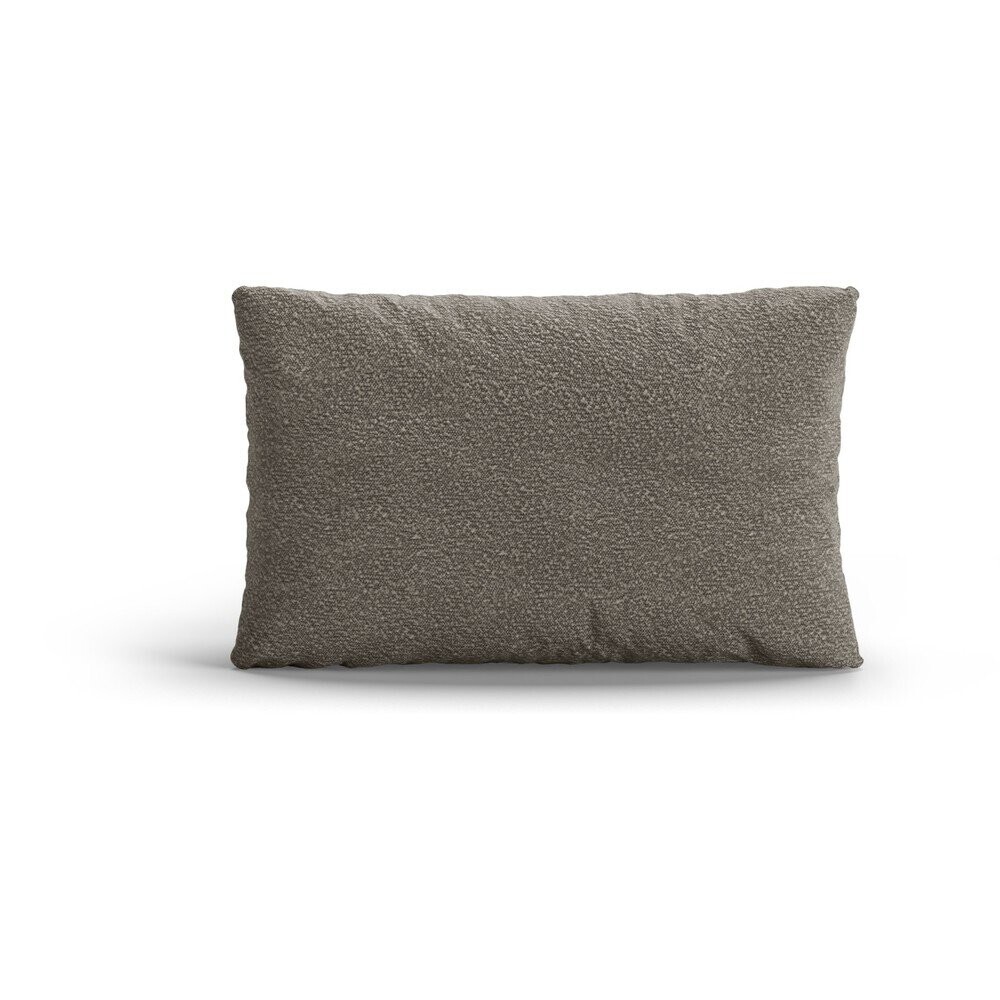 Šedý polštář na gauč z textilie bouclé Poppy – Micadoni