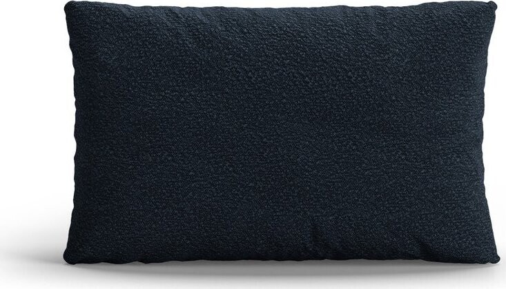 Tmavě modrý polštář na gauč z textilie bouclé Poppy – Micadoni