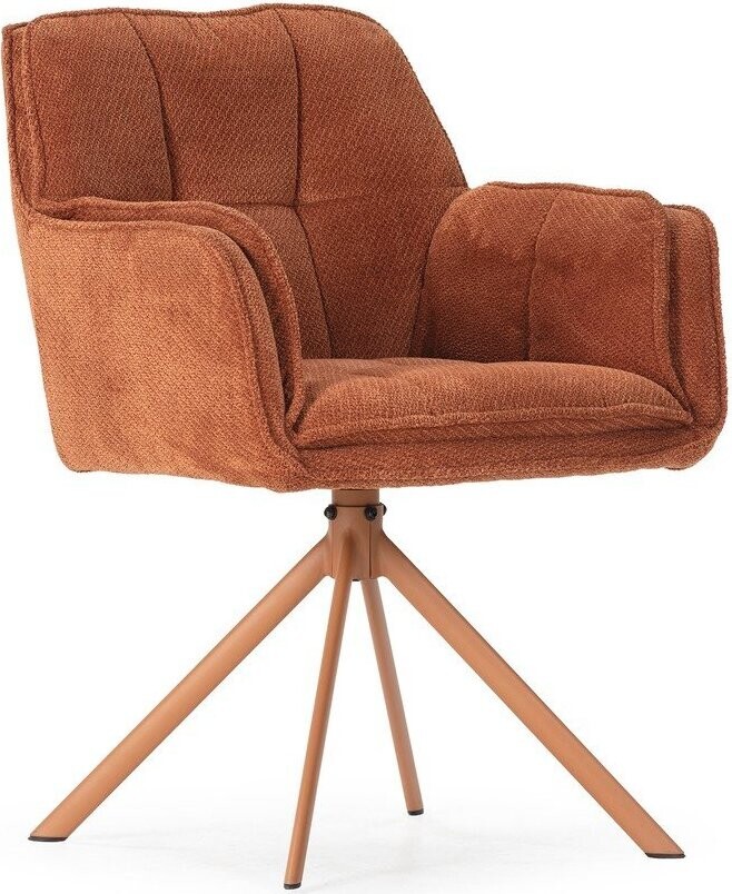 Čalouněná jídelní křesla v sadě 2 ks v terakotové barvě Keiko – Marckeric