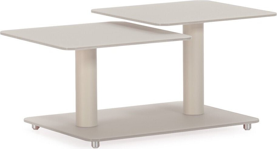 Krémový skleněný konferenční stolek 54x115 cm Elvi – Marckeric