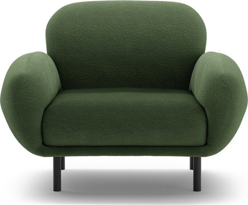 Zelené křeslo z textilie bouclé Poppy – Micadoni