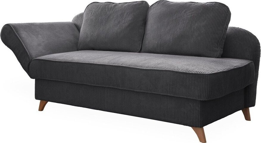 Šedá manšestrová lenoška (levý roh) Chic Charlotte – Miuform