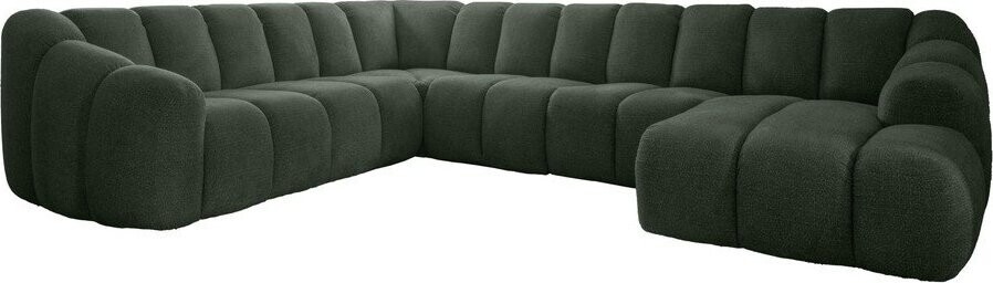 Tmavě zelená rohová pohovka (levý roh/do