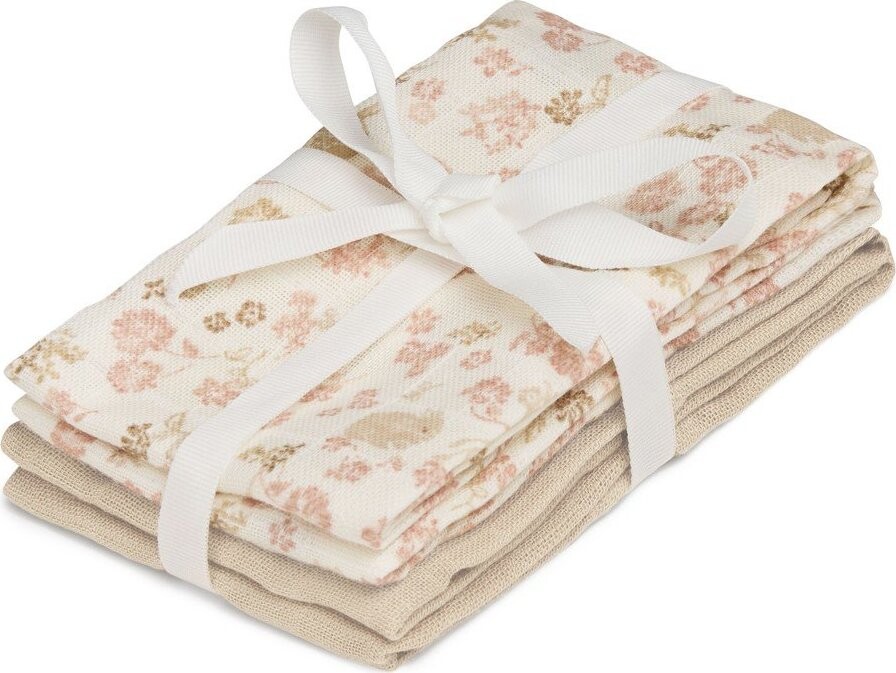 Béžové žínky v sadě 4 ks z Bio bavlny 30x30 cm Augusta – Cam Cam Copenhagen