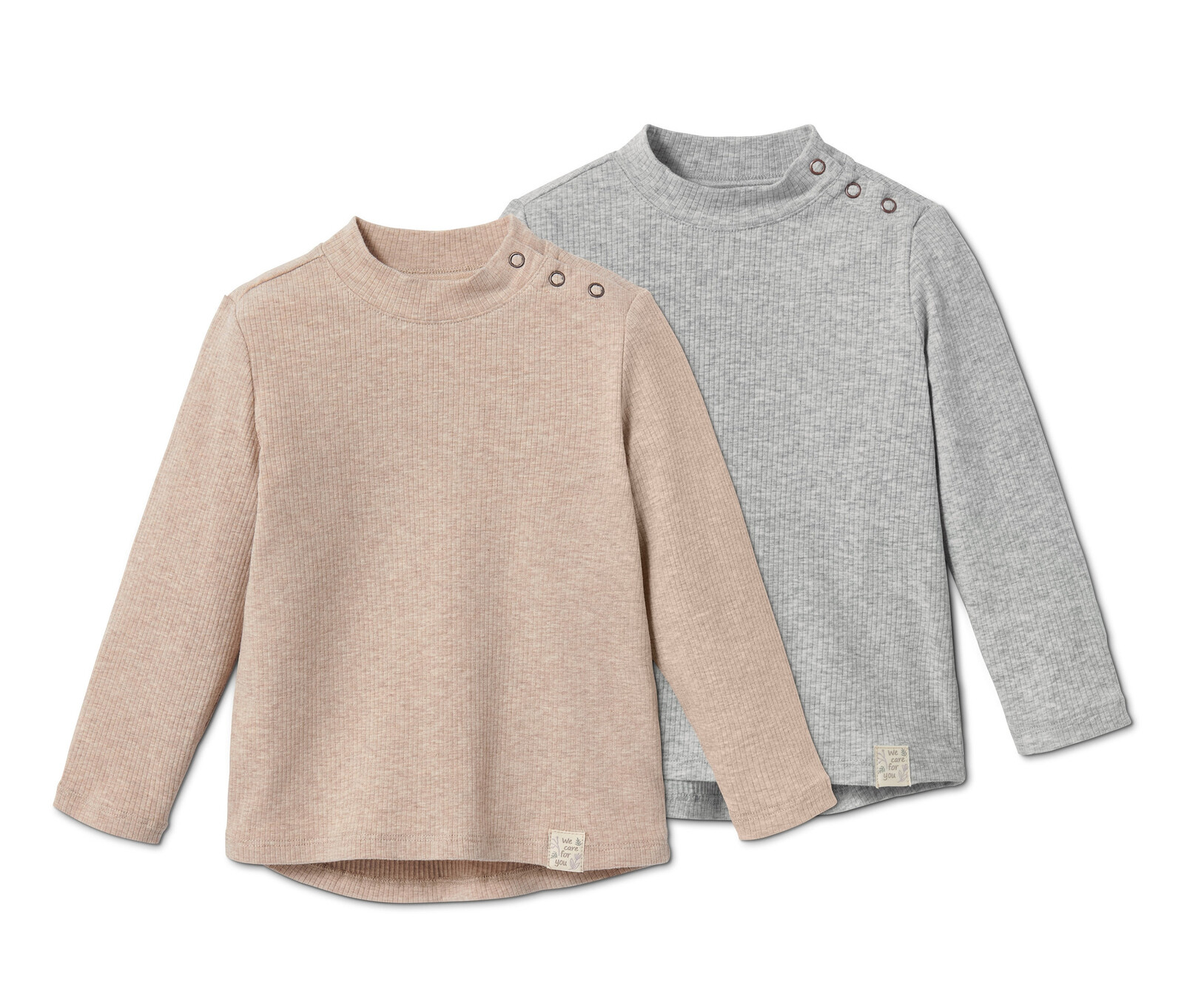 Tchibo - Dětská trička ze žebrované pleteniny - pro ženy - vel. 86/92 - barva: šedá