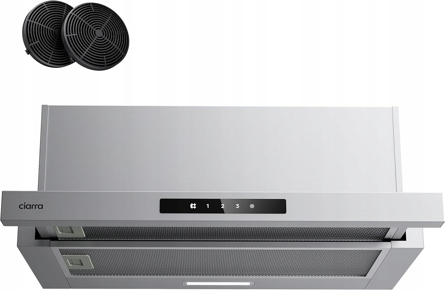 Ciarra CBCS6909A Plochá kuchyňská digestoř 60 cm A+ 600 m³/h Recirkulace