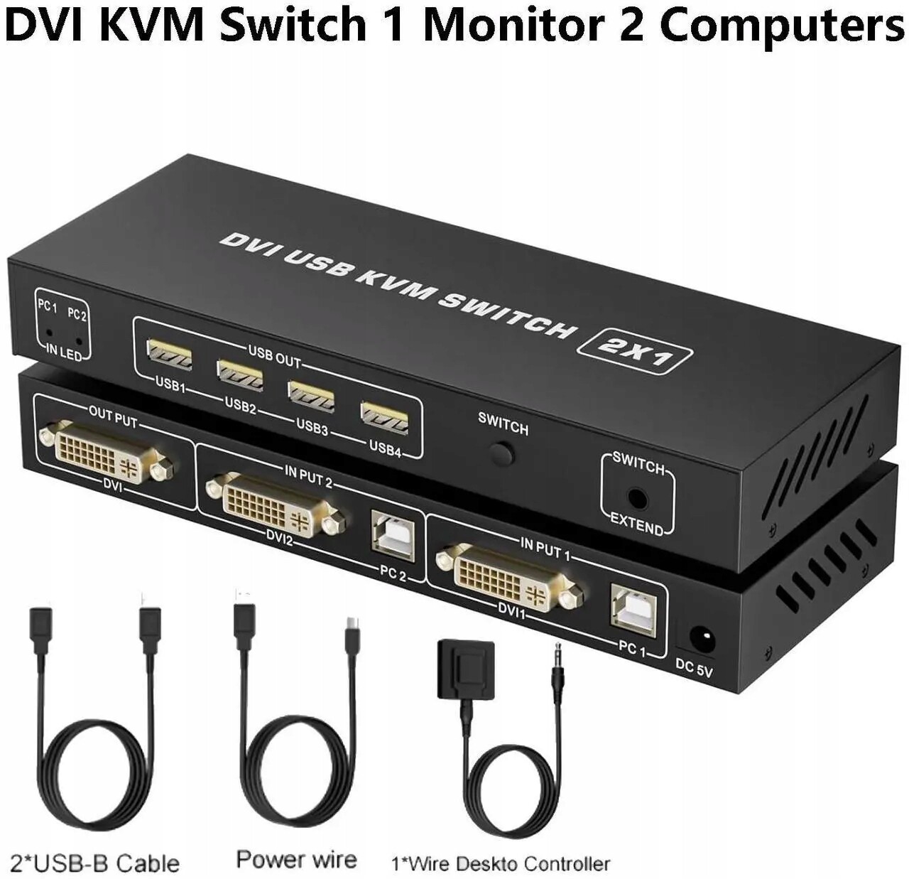 Kvm přepínač Ihdapp se 2 porty DVI