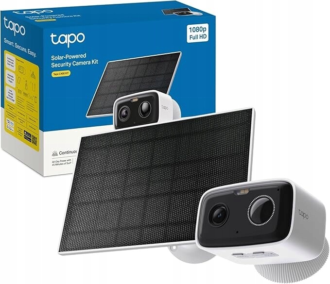 Kamera Tp-link Tapo C400 kit Venkovní solární panel, Wi-Fi, bílá