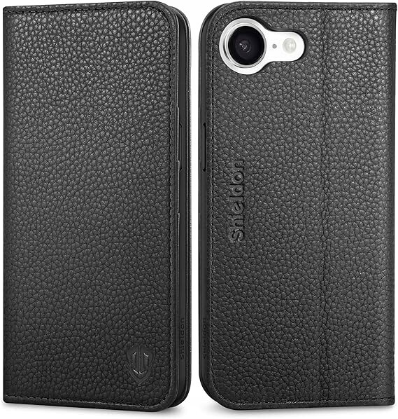 Shieldon přírodní pouzdro MagSafe pro iPhone 16e 2025, peněženka 2v1