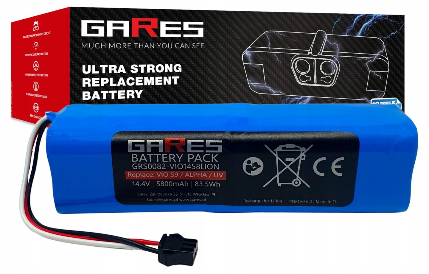 Akumulátor Gares pro Lenovo T1 Pro T1S 14,4V 5,8Ah