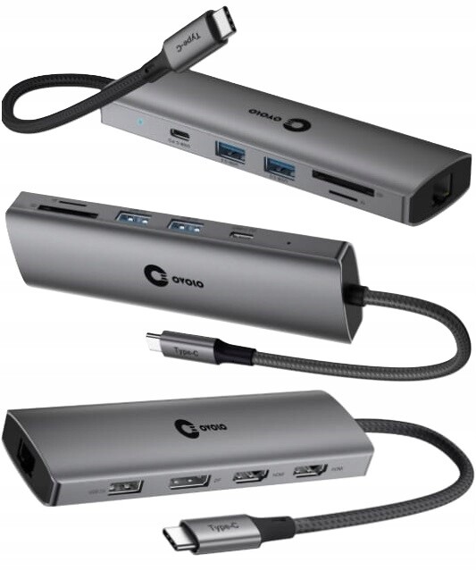 Hub pro notebook Microsoft Dual Monitor Usb-c 2xHDMI 4K DisplayPort Lan