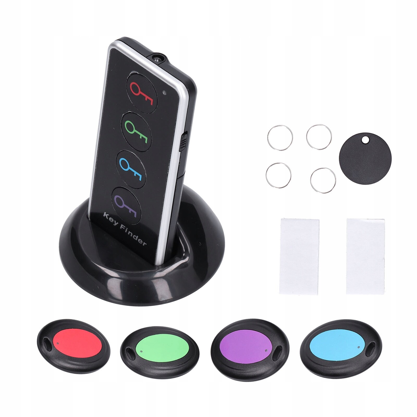 4X Lokátor Klíčů Peněženka Keyfinder Přívěsek Na Klíče Píšťalka Zvuk dálkové ovládání