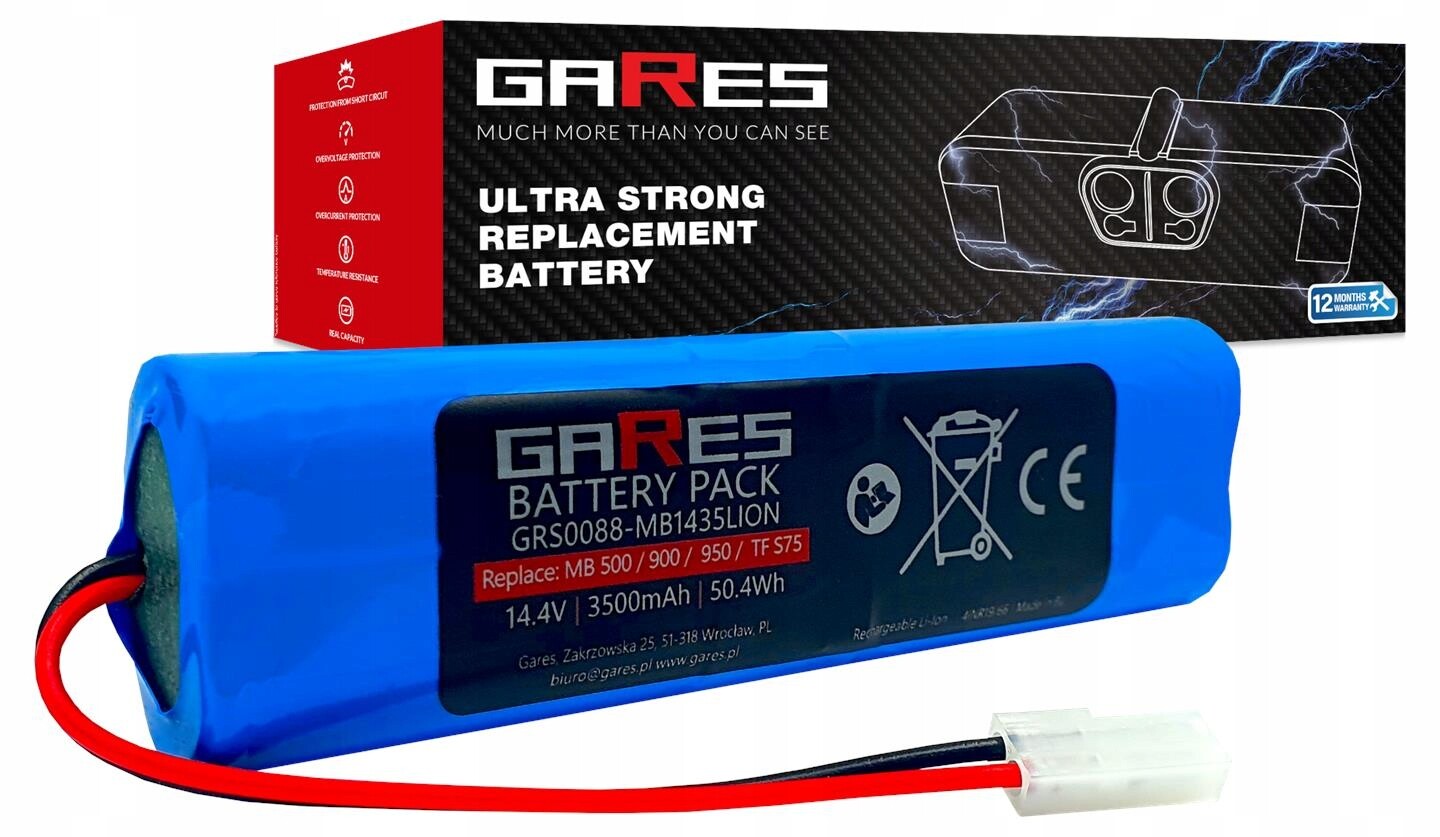Akumulátor Gares pro Moneual Mbot 900 14,4 V 3,5 Ah