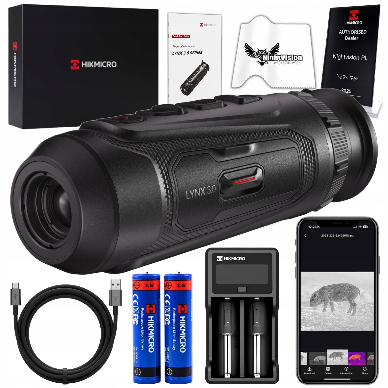 Termovizní kamera Termovizor Monokular Hikmicro Lynx LE15 3.0 V3