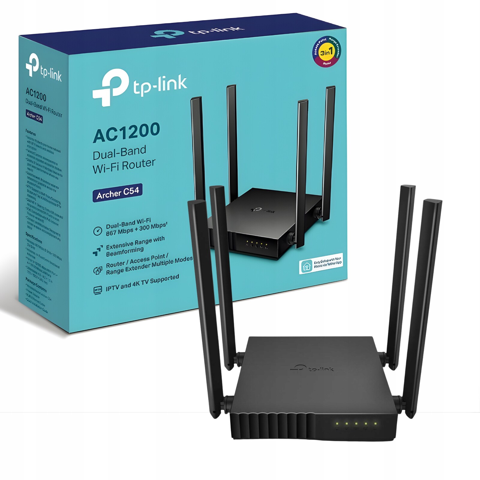 Bezdrátový Síťový Wifi Router Tp-link 5GHZ Pro Zvýšení Dosahu Sítě