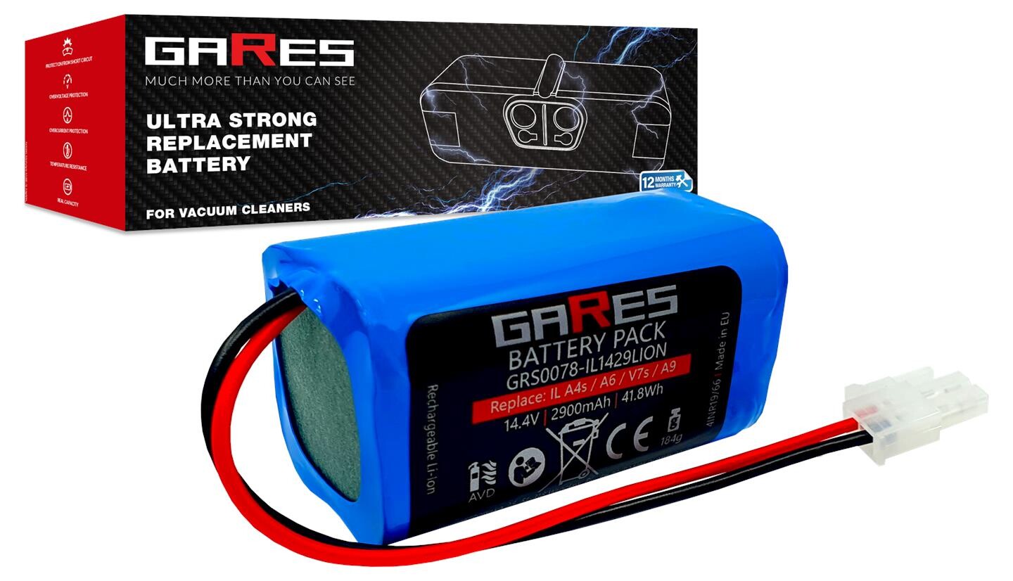 Akumulátor Gares pro Ilife A4s A6 V7s A8 A9s V7 V7s Pro 14,4V 2,9Ah