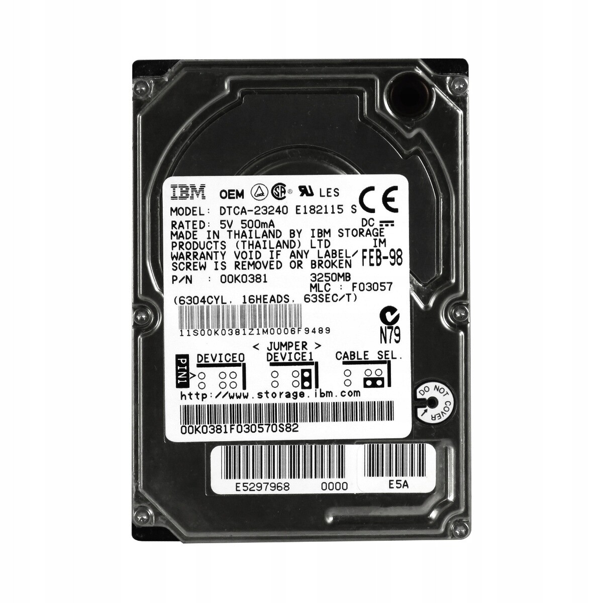 Ibm 00K0381 3.2GB 4K Ata 2.5'' DTCA-23240