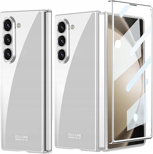 pouzdro Ninki 360 Armor pro Samsung Galaxy Z Fold 6 se stříbrným rámeček