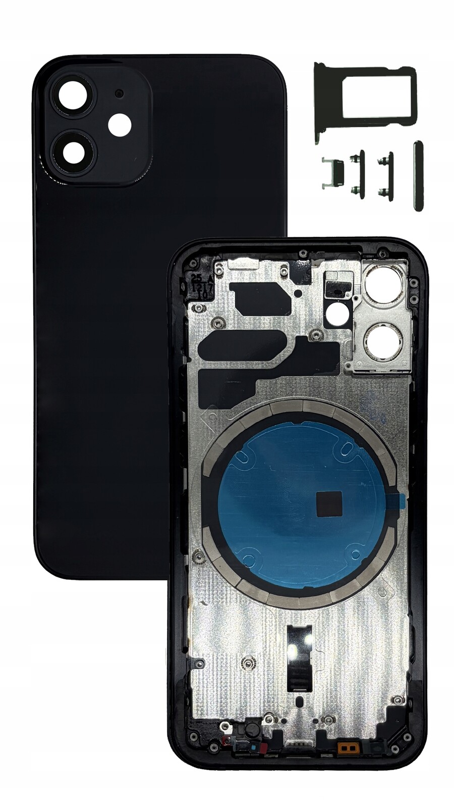Kompletní pouzdro Černé pro Apple iPhone 12 Mini, tělo a rámeček, zadní panel